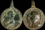 RELIGIOUS MEDALS Religious medal XVI-XVII centuries, S. Ignacio Loyola/Mater Salvatoris-27x20 mm. -