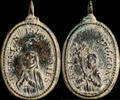 RELIGIOUS MEDALS Religious medal XVI-XVII centuries, S. Luis / S. Estanislao - 32X20 mm. -