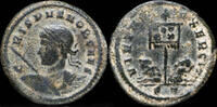 Roman Empire Crispus - VIRTVS EXERCIT VOT X,Siscia - 19 mm / 3.23 gr. -