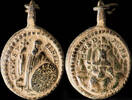 RELIGIOUS MEDALS Medal XVI-XVII centuries, San Benito de Nursia / Monserrat - 26x17 mm. -