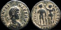 NGC Roman AE of Honorius AD393-423 F 