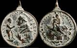 RELIGIOUS MEDALS Medal XVI-XVII centuries S. Antonio / V. Loreto - 36x29 mm -