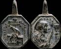 RELIGIOUS MEDALS Religious medal XVI-XVII centuries, N.S. Risco / S. Barbara - 25x16 mm. -