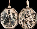 RELIGIOUS MEDALS Religious medal XVI-XVII centuries, V.Guadalupe / S.Jeronimo - 29x19 mm. -