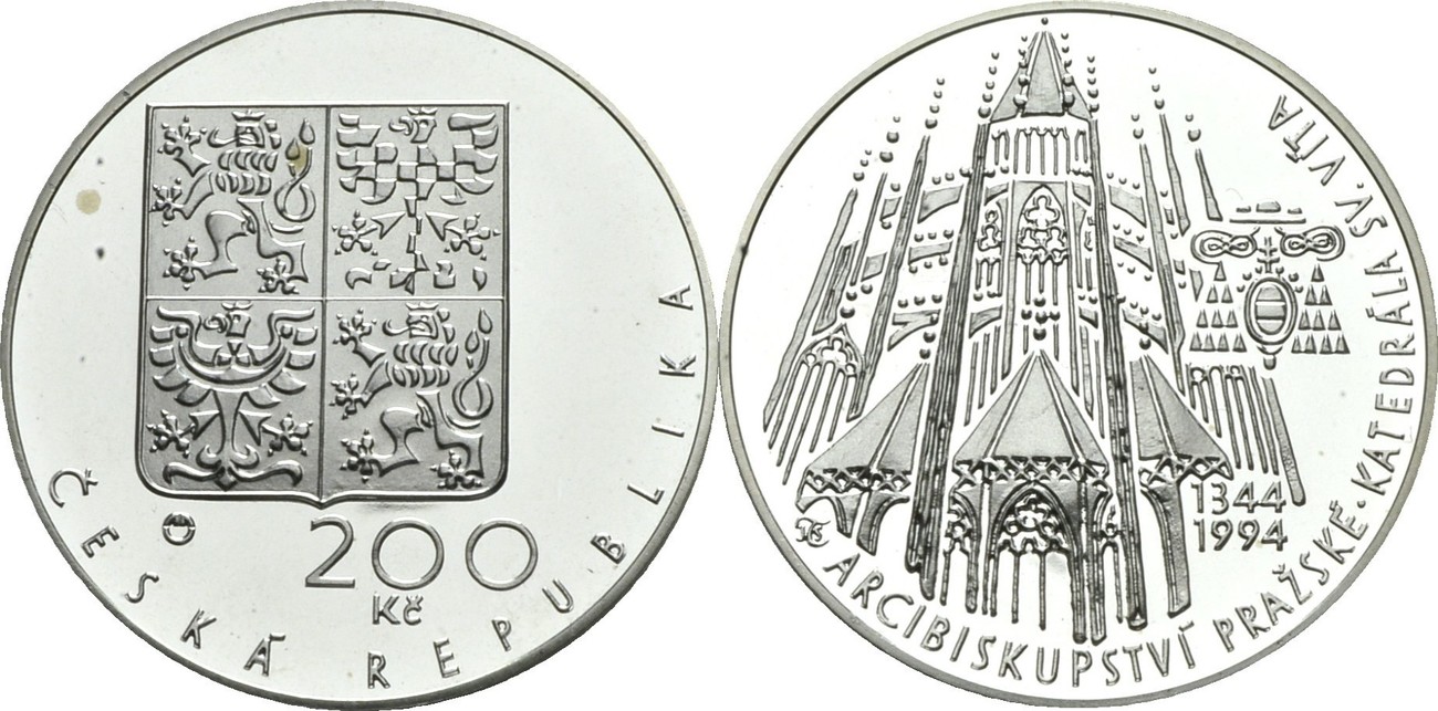 650jähriges Jubiläum Erzbistum Prag Proof Русские монеты из драгоценных.