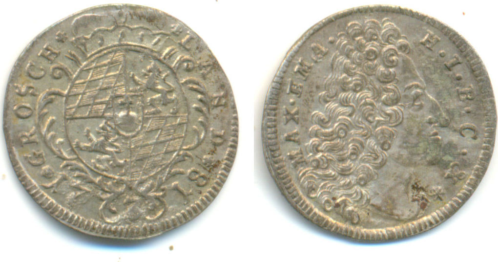 Bayern: 3 Kreuzer 1718 Maximilian II. Emanuel, 1679-1726: EF | MA-Shops