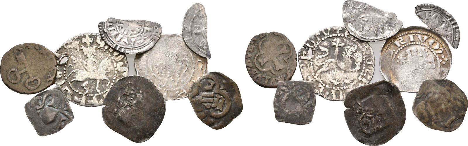 Mittelalter: Lot 9 Münzen wie angebildet VF bis s | MA-Shops