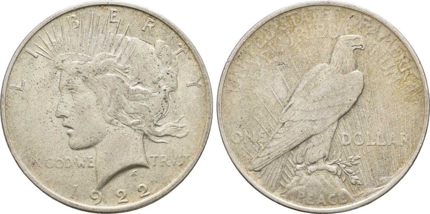 Серебряный доллар США 1922