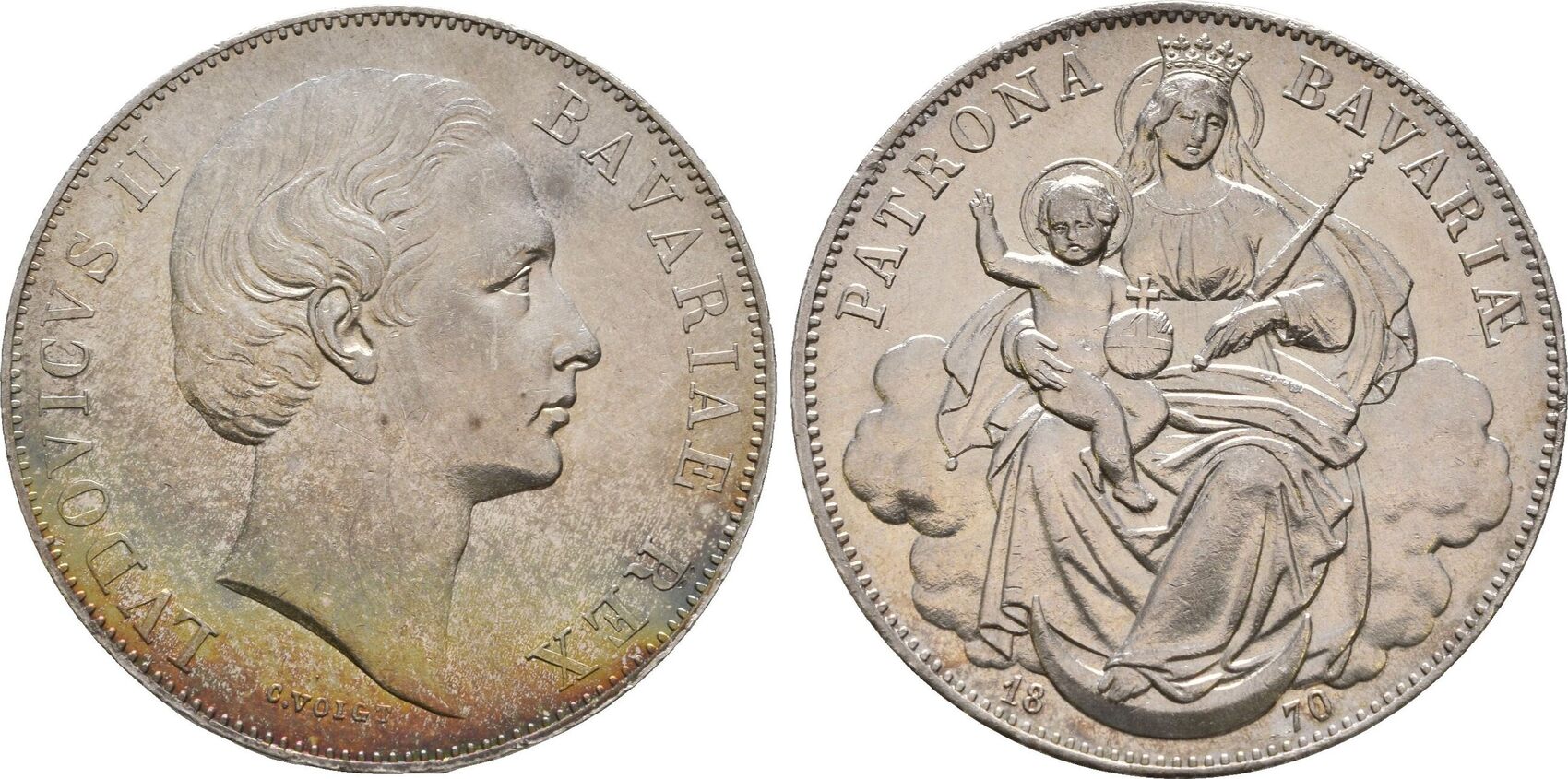 Саксония 2 талера 1855 Иоганн