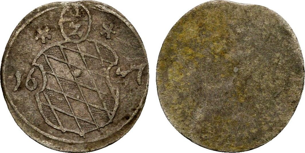 Bayern: 1/2 Kreuzer 1627 Maximilian I, 1623-1651: VF Seltenes Jahr ...