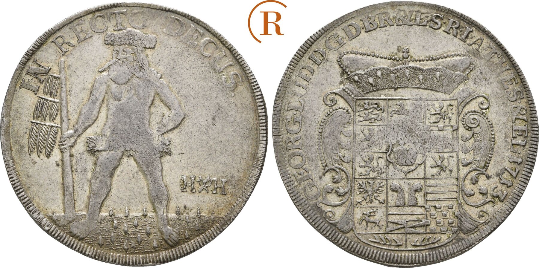 Braunschweig Calenberg Hannover: Taler Zellerfeld 1713 Georg Ludwig ...