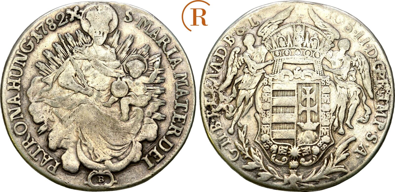 Habsburg Taler Kremnitz 1782 B Josef II, 17651790 VF Henkelspur