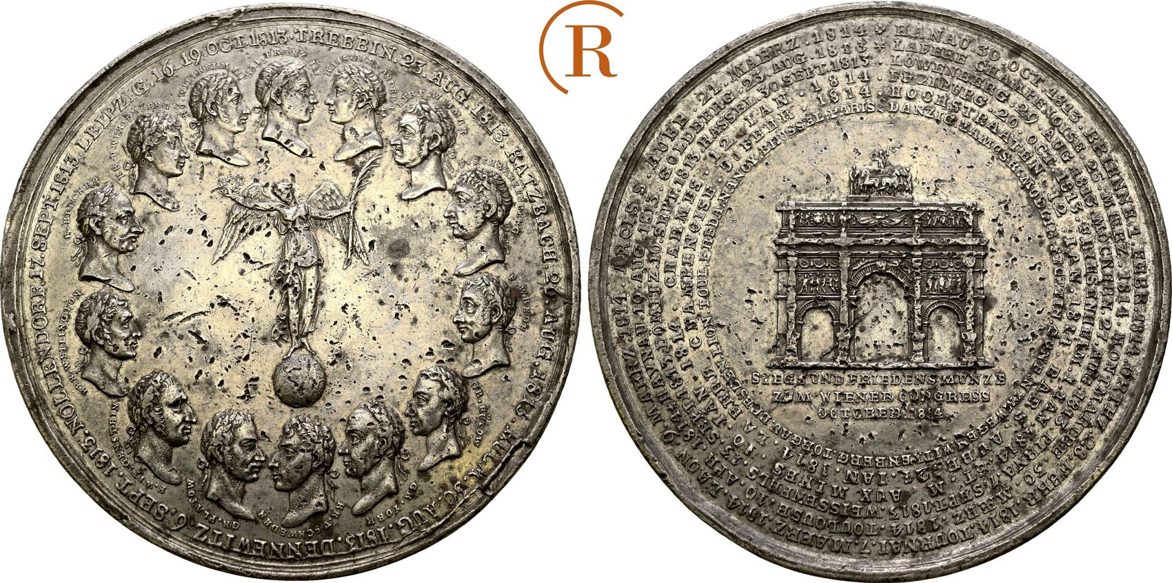  sterreich Zinnmedaille Gepr gt Zum Wiener Kongress 1814 Franz I 1806 