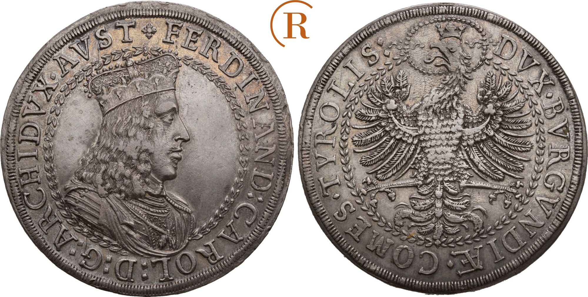 Habsburg Dicker Doppeltaler Hall o.J. ( 1654 ) Erzherzog Ferdinand