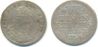 Wied Neuwied: 1/6 Taler Neuwied Johann Friedrich Alexander, 1737-91: -