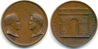 Frankreich: Bronzemedaille auf das Arc de L'Etoile Louis Philipp, 1830-1848: -
