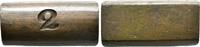 Niederlande Indien: Ostindien: 2 Stuiver Kupferstange mit Stempel 2 -