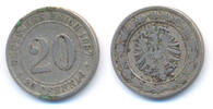 Kaiserreich: Kleinmünzen. 20 Pfennig -
