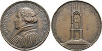 Preussen: Wittenberg: Reformation: Bronzemedaille Luther Denkmals Friedrich Wilhelm III, 1797-1840: -