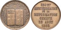Schweiz Genf Stadt: Bronzemedaille " 350 Jahre Reformation " -