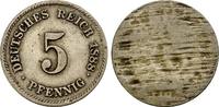 Kaiserreich: 5 Pfennig Abschlag oder Fehlprägung -