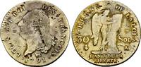Frankreich: 30 Sols Paris Constitution, 1791-1793: -