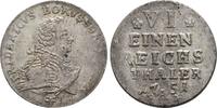 Brandenburg Preussen: 1/6 Taler Berlin 1751 A Friedrich II. der Große, 1740-1786: aEF