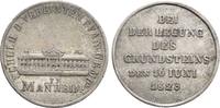 Mannheim Stadt: Versilberte Bronzemedaille a.d. Grundsteinlegung -