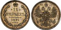 Russland: 15 Kopeken Paris oder Strassburg Alexander II, 1855-1881: -