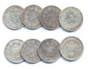 Kaiserreich: Kleinmünzen. Lot 5x 1/2 Mark -