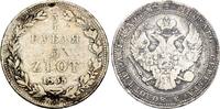 Russland: 3/4 Rubel, 5 Zlotych Warschau für Polen Nikolaus I, 1825-1855: -