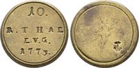 Preussen: Messing Münzgewicht zu 10 Talern Friedrich II. der Große, 1740-1786: -