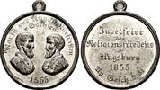 Sachsen tragbare Zinnmedaille Johann 1854-1873 -