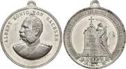 Sachsen: Zinnmedaille auf den Tod des Königs Albert, 1873-1902: -