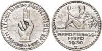 Weimarer Republik: Versilberte Bronzemedaille Rheinlandräumung -