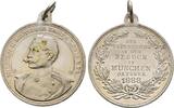 Preussen: Versilberte BRonzemedaille Besuch in München Wilhelm II, 1888-1918: -