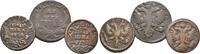 Russland: Lot 3 Stück: 1/4 Kopeke und Denga Anna, 1730-1740: -