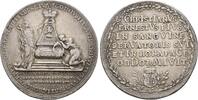 Sachsen Coburg saalfeld: Silbermedaille auf den Tod von Christian Ernst Christian Ernst und Franz Josias, 1729-1745: -