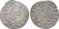 Habsburg: 3 Kreuzer Kuttenberg Leopold I, 1657-1705: -