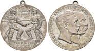 Österreich: Versilberte Bronzemedaille auf das Bündnis Franz Joseph I, 1848-1916: -