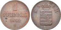 Sachsen: 1 Pfennig Friedrich August II, 1836-1854: -