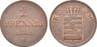 Sachsen: 1 Pfennig Friedrich August II, 1836-1854: -