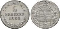 Sachsen Meiningen: 6 Kreuzer Bernhard Erich Freund, 1803-1866: -