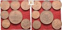 Finnland: Lot 7 Münzen Nikolaus II. von Russland, 1894-1917: -