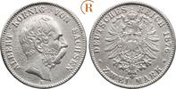 Kaiserreich Sachsen: 2 Mark Albert, 1873-1902: -