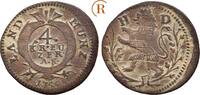 Hessen Darmstadt: 4 Kreuzer zeitgenössische Fälschung !! Ludwig VIII, 1739-1768: -
