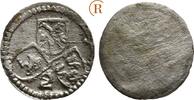 Schweiz Chur Bistum: Einseitiger 2 Pfennig mit Stiftswappen links ! Johann VI. Flugi von Aspermont, 1636-1661: -