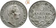 Baden: 6 Kreuzer Karl Leopold Friedrich, 1830-1852: -