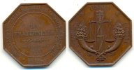 Frankreich Oktogonale Medaille 1838 -