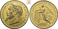 Frankreich: Bronzemedaille auf die Weltausstellung im Paris Napoleon III, 1852-1870: -